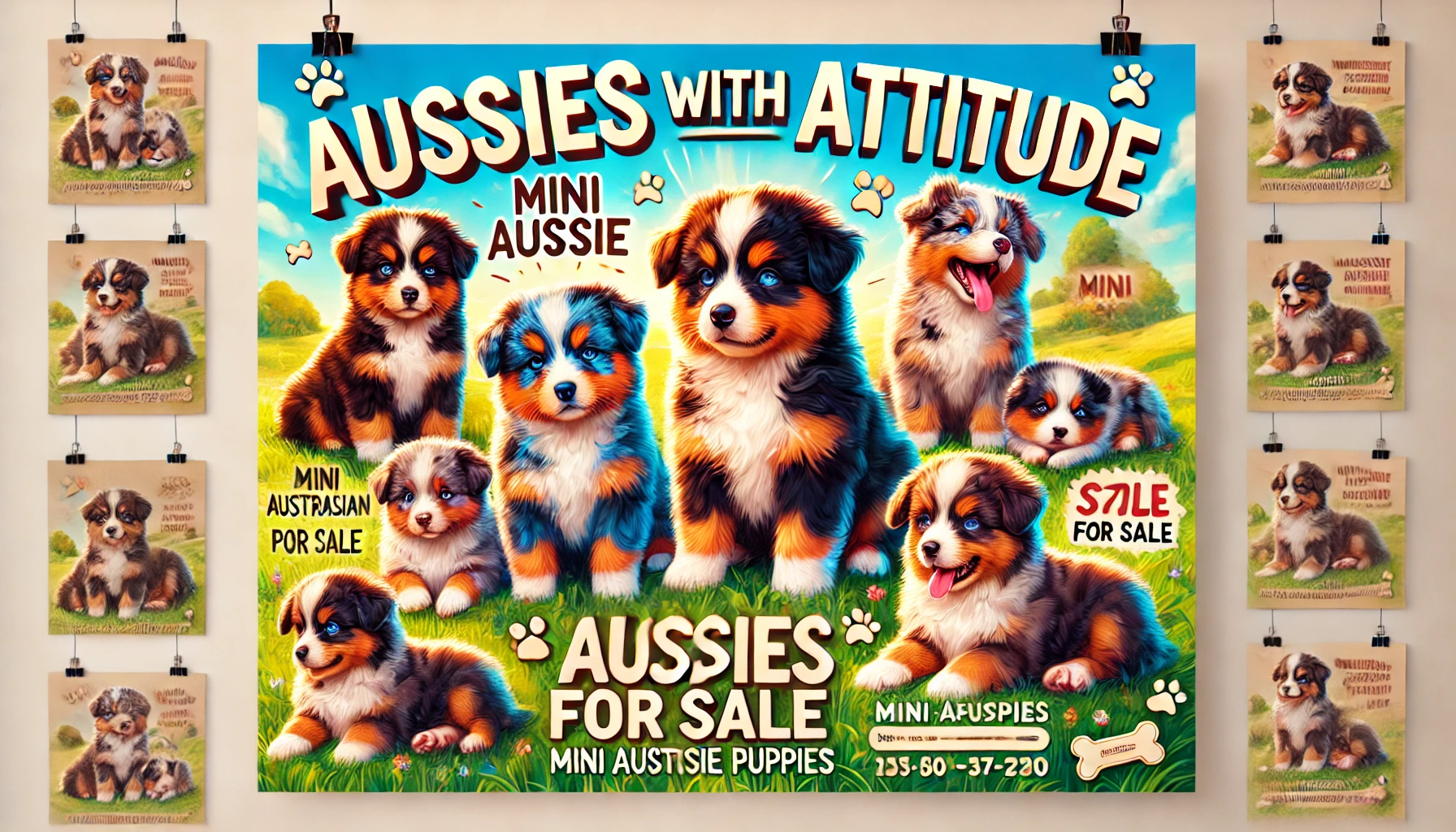 Premium Mini Aussie Welpen von Aussies with Attitude